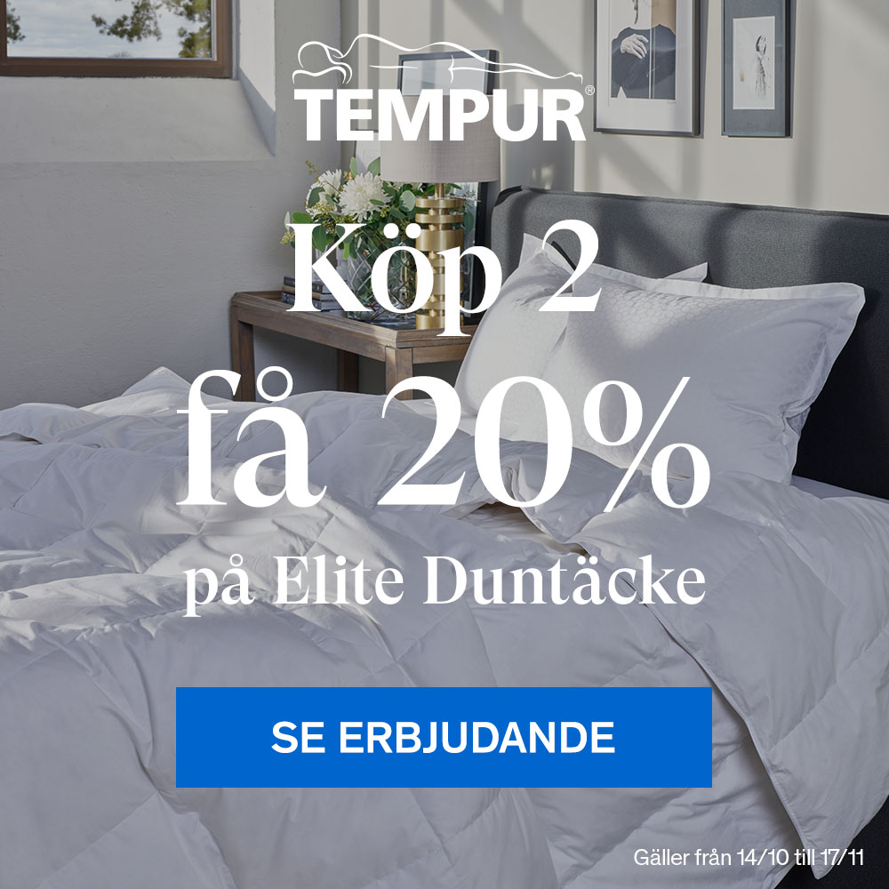 Köp 2 få 20% på Tempur Elite Duntäcke